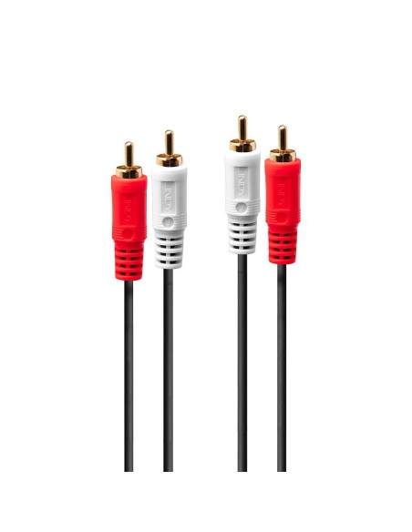 Lindy 35664 cavo audio 10 m 2 x RCA Rosso, Bianco
