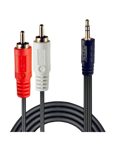 Lindy 35681 cavo audio 2 m 3.5mm 2 x RCA Nero, Rosso, Bianco