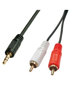 Lindy 35682 cavo audio 3 m 2 x RCA 3.5mm Nero