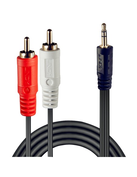Lindy 35682 cavo audio 3 m 2 x RCA 3.5mm Nero