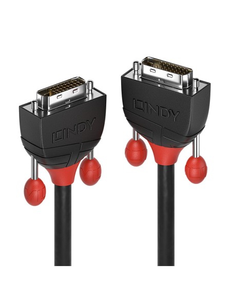 Lindy 36251 cavo DVI 1 m DVI-D Nero, Rosso