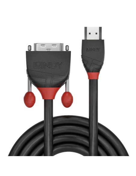 Lindy 36272 cavo e adattatore video 2 m HDMI tipo A (Standard) DVI-D Nero