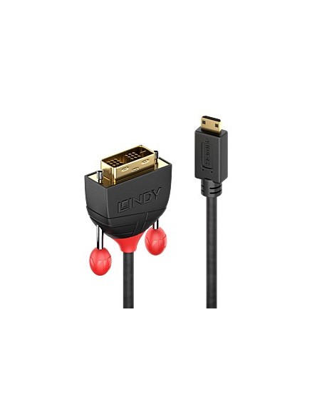 Lindy 36283 cavo e adattatore video 3 m HDMI DVI-D Nero