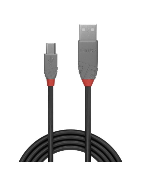 Lindy 36725 cavo USB 5 m USB 2.0 USB A Mini-USB B Nero