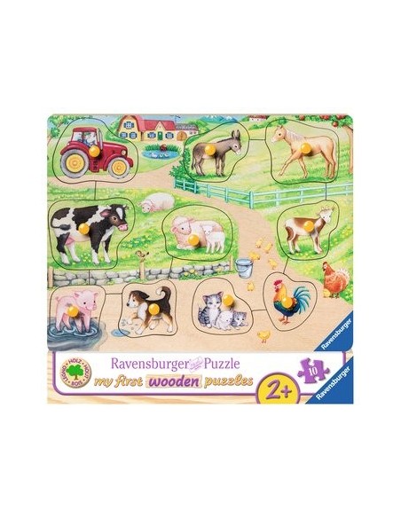 Ravensburger 00.003.689 Puzzle con formine 10 pz Fattoria