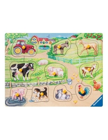 Ravensburger 00.003.689 Puzzle con formine 10 pz Fattoria