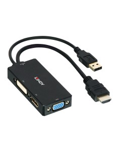 Lindy 38182 cavo e adattatore video 0,15 m Nero