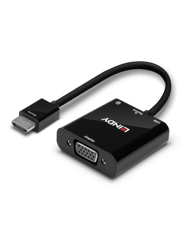 Lindy 38285 cavo e adattatore video 0,1 m HDMI tipo A (Standard) VGA (D-Sub) Nero