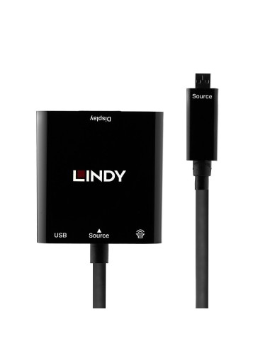 Lindy 38287 cavo e adattatore video 0,1 m HDMI tipo D (Micro) VGA (D-Sub) Nero