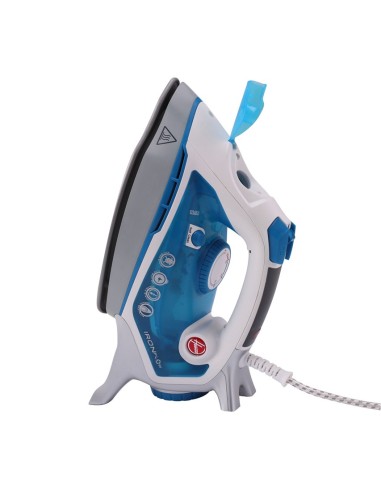Hoover IRONflow TIF2600 1 011 Ferro da stiro a secco e a vapore Ceramica 2600 W Blu, Trasparente