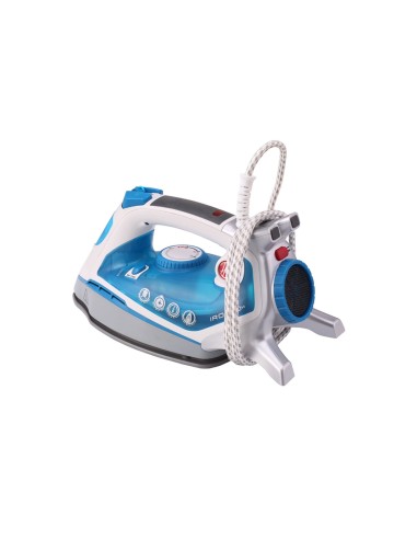 Hoover IRONflow TIF2600 1 011 Ferro da stiro a secco e a vapore Ceramica 2600 W Blu, Trasparente