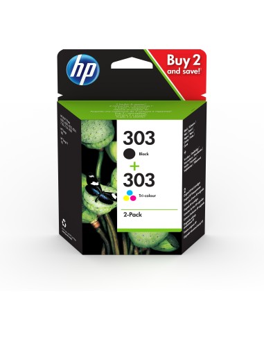 HP Confezione da 2 cartucce di inchiostro nero in tricromia originali 303