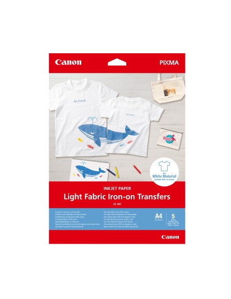 Canon Supporti termoadesivi per tessuti chiari LF-101, A4, 5 fogli