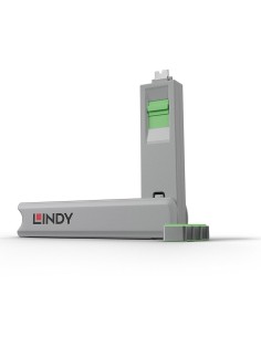Lindy 40426 clip sicura Bloccaporte + chiave USB tipo-C Verde 5 pz