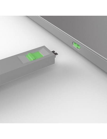 Lindy 40426 clip sicura Bloccaporte + chiave USB tipo-C Verde 5 pz