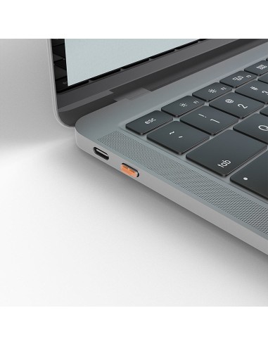 Lindy 40428 clip sicura Chiave bloccaporta USB tipo-C Grigio, Arancione 4 pz