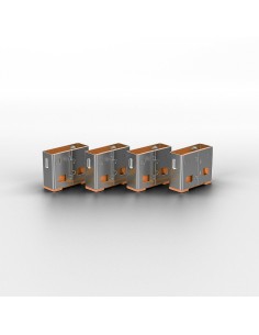 Lindy 40453 clip sicura Bloccaporte + chiave USB tipo A Arancione Acrilonitrile butadiene stirene (ABS) 5 pz 2