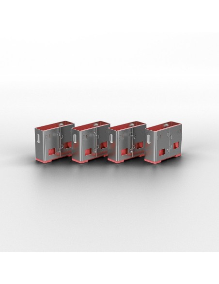 Lindy 40460 clip sicura Bloccaporte USB tipo A Rosa Acrilonitrile butadiene stirene (ABS) 10 pz