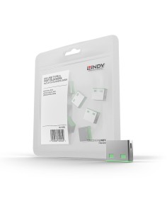 Lindy 40461 clip sicura Bloccaporte USB tipo A Verde Acrilonitrile butadiene stirene (ABS) 10 pz