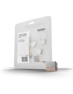 Lindy 40463 clip sicura Bloccaporte USB tipo A Arancione Acrilonitrile butadiene stirene (ABS) 10 pz