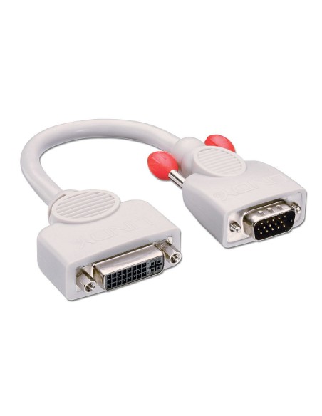 Lindy 41223 cavo e adattatore video 0,2 m DVI-I VGA (D-Sub) Grigio