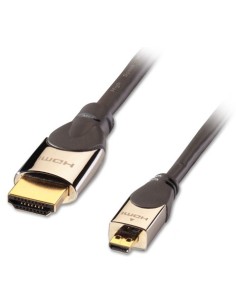 Lindy CROMO, HDMI - Micro HDMI, 2m cavo HDMI HDMI tipo A (Standard) HDMI tipo D (Micro) Nero, Argento