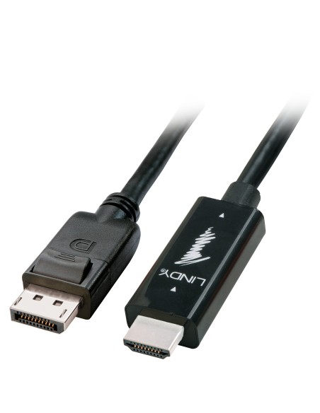 Lindy 41484 cavo e adattatore video 0,5 m HDMI tipo A (Standard) DisplayPort Nero