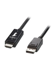 Lindy 41486 cavo e adattatore video 2 m HDMI tipo A (Standard) DisplayPort Nero