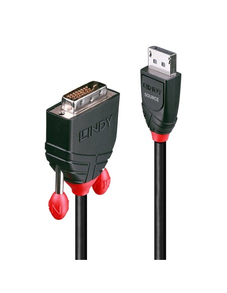 Lindy 41492 cavo e adattatore video 3 m DVI-D DisplayPort Nero