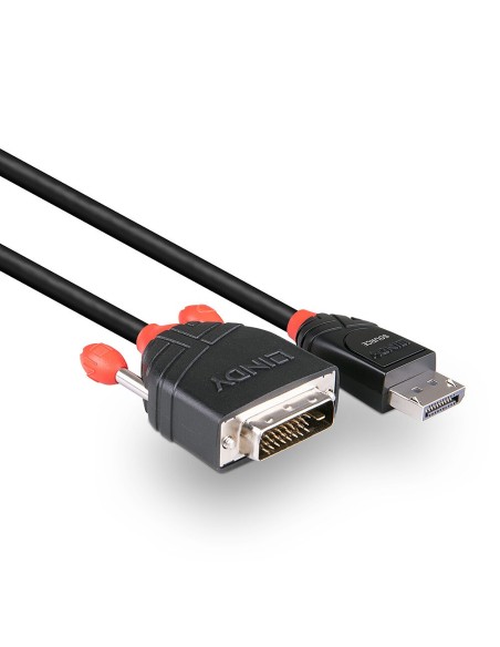 Lindy 41492 cavo e adattatore video 3 m DVI-D DisplayPort Nero
