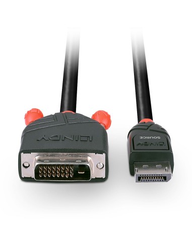 Lindy 41492 cavo e adattatore video 3 m DVI-D DisplayPort Nero