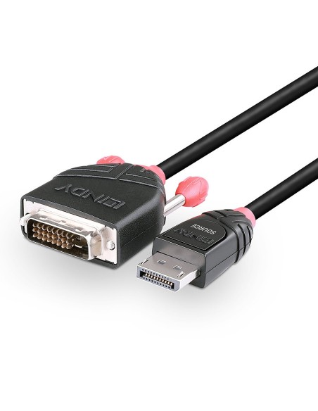 Lindy 41492 cavo e adattatore video 3 m DVI-D DisplayPort Nero