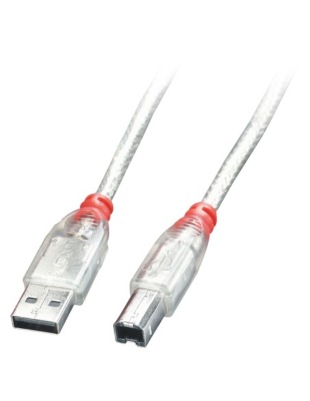 Lindy 41753 cavo USB 2 m USB 2.0 USB A USB B Trasparente