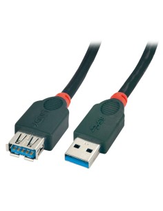 Lindy 41833 cavo USB 3 m USB 3.2 Gen 1 (3.1 Gen 1) USB A Nero