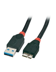 Lindy 41838 cavo USB 3 m USB 3.2 Gen 1 (3.1 Gen 1) USB A Micro-USB B Nero