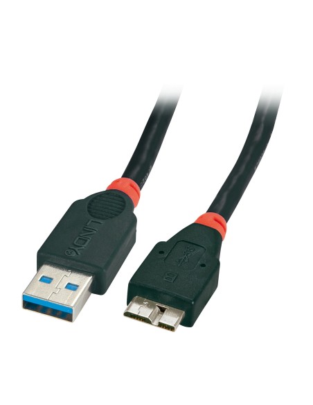 Lindy 41838 cavo USB 3 m USB 3.2 Gen 1 (3.1 Gen 1) USB A Micro-USB B Nero