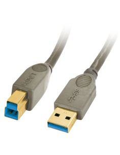 Lindy 41841 cavo USB 1 m USB 3.2 Gen 1 (3.1 Gen 1) USB A USB B Grigio
