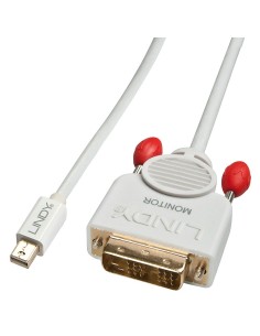 Lindy 41956 cavo e adattatore video 1 m DisplayPort DVI-D Bianco 2