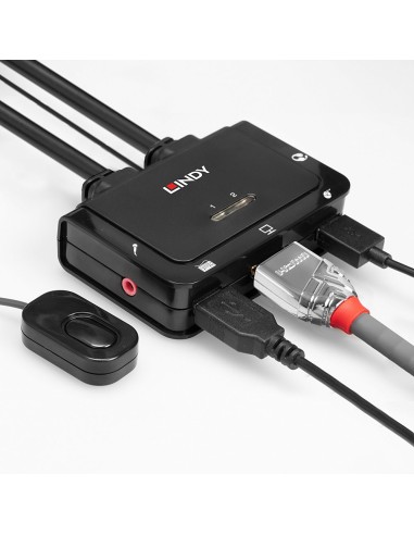 Lindy 42340 switch per keyboard-video-mouse (kvm) Nero