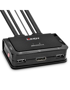 Lindy 42344 switch per keyboard-video-mouse (kvm) Montaggio rack Nero