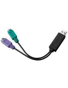 Lindy 42650 cavo PS 2 2x 6-p Mini-DIN USB A Nero