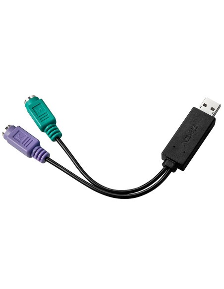 Lindy 42650 cavo PS 2 2x 6-p Mini-DIN USB A Nero