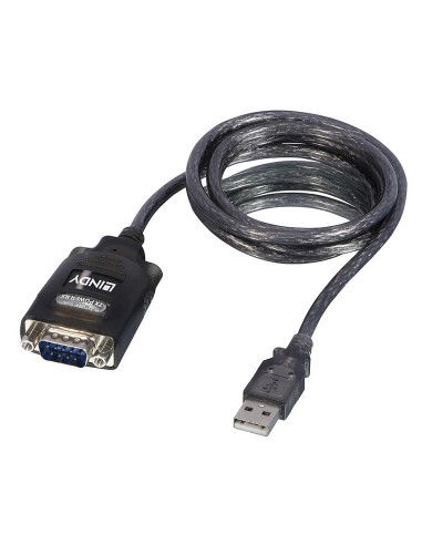 Lindy 42686 cavo seriale Nero 1,1 m USB tipo A DB-9