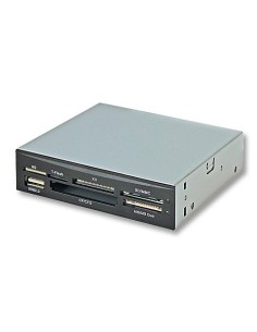 Lindy 42729 lettore di schede USB 2.0 Interno Nero, Argento