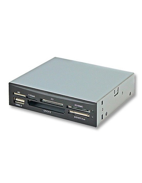 Lindy 42729 lettore di schede USB 2.0 Interno Nero, Argento