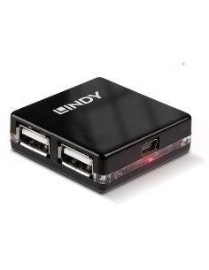 Lindy 42742 hub di interfaccia 480 Mbit s Nero
