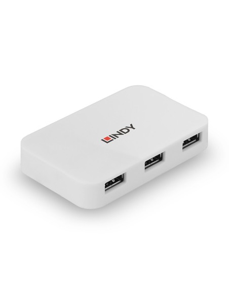 Lindy 43143 hub di interfaccia USB 3.2 Gen 1 (3.1 Gen 1) Type-A 5000 Mbit s Bianco