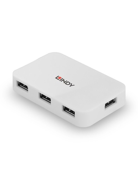 Lindy 43143 hub di interfaccia USB 3.2 Gen 1 (3.1 Gen 1) Type-A 5000 Mbit s Bianco