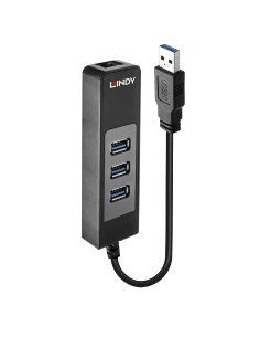 Lindy 43176 hub di interfaccia USB 3.2 Gen 1 (3.1 Gen 1) Type-A 5000 Mbit s Nero