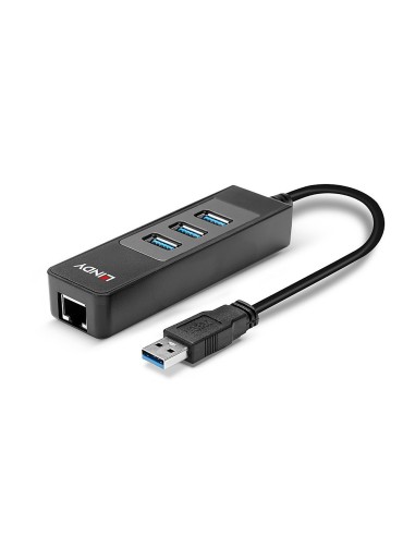 Lindy 43176 hub di interfaccia USB 3.2 Gen 1 (3.1 Gen 1) Type-A 5000 Mbit s Nero